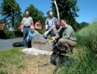 Vorstand Jagdgenossenschaft Schwalingen Jürgen Schachtschneider (Mitte) mit den Schwalinger Jägern (vl) Wilhelm Witte, Alfred Maisel, Manfred Lünzmann, Dirk Schröder